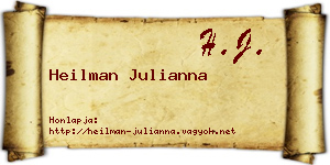 Heilman Julianna névjegykártya